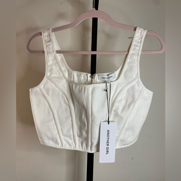 NWT Another Girl||Cut Work Jean Corset,Size Medium. Floral design. - Picture 6 of 10